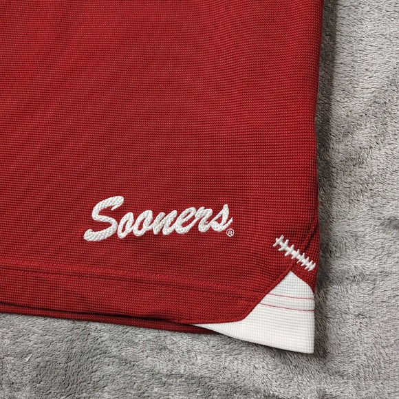 Oklahoma Sooners Nike Team Polo Shirt Mens XL Red Fit Dry‎ Performance Logo NCAA - Picture 2 of 12